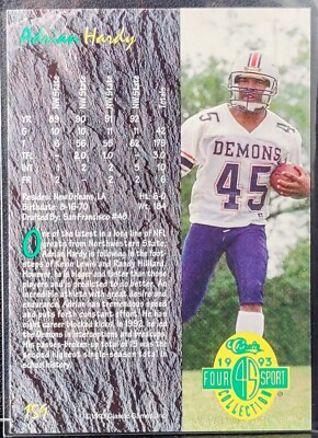 1993 Classic Four Sport Collection Adrian Hardy RC #159