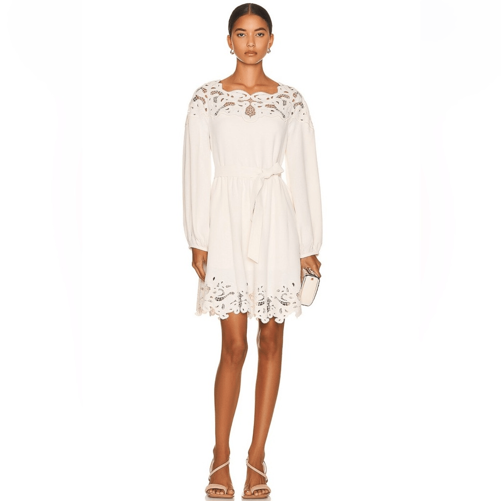 simkhai ivory dress Nancie cape-effect draped pleated jersey maxi dress - ivory