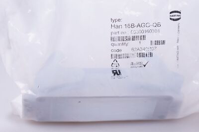 HARTING Han 16B-AGG-QB  09300160301  Anbaugehäuse  OVP, NEU