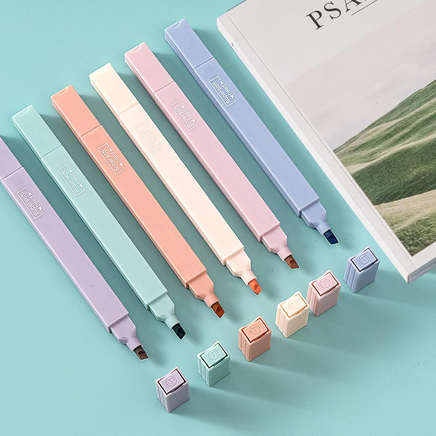 12Pcs Pastel Bible Highlighters No Bleed Assorted Colors Pens