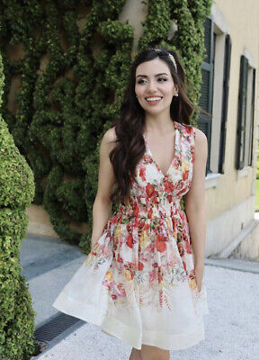 NWOT $1,150 Zimmermann Wonderland Silk Linen Elka Poppy NWOT $1,150 Zimmermann Wonderland Silk Linen Elka Poppy