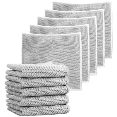 1/3/5/10pcs Mehrzweck-Geschirrspüllappen aus Draht für Nass und Trocken 20*20cm
