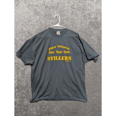 Fruit the Loom Pittsburgh Steelers Hey Youn's How Bout Dem Graphic T Shirt 2XL
