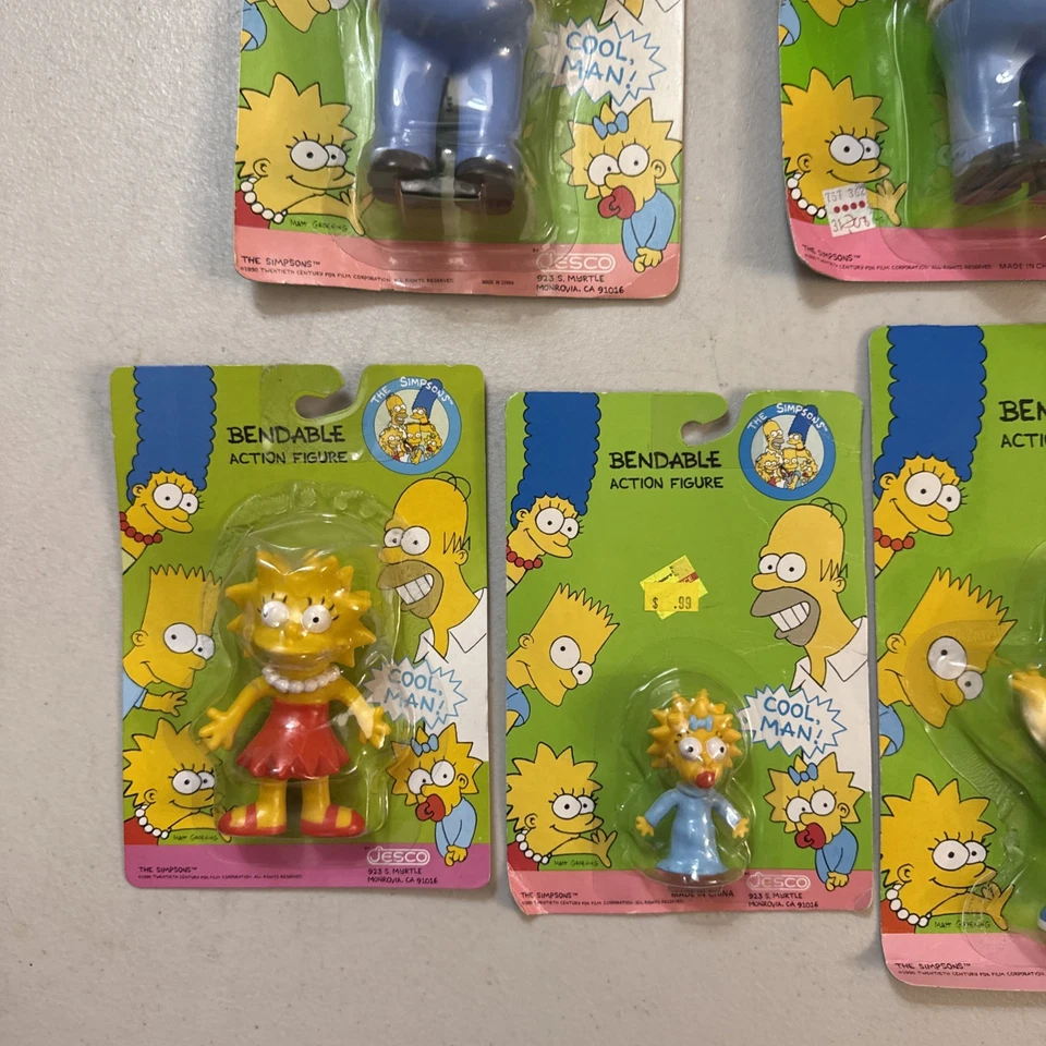 🔥Figuras dobráveis vintage 1990 Os Simpsons QUASE conjunto completo de cinco 🔥 - Imagem 4 de 4