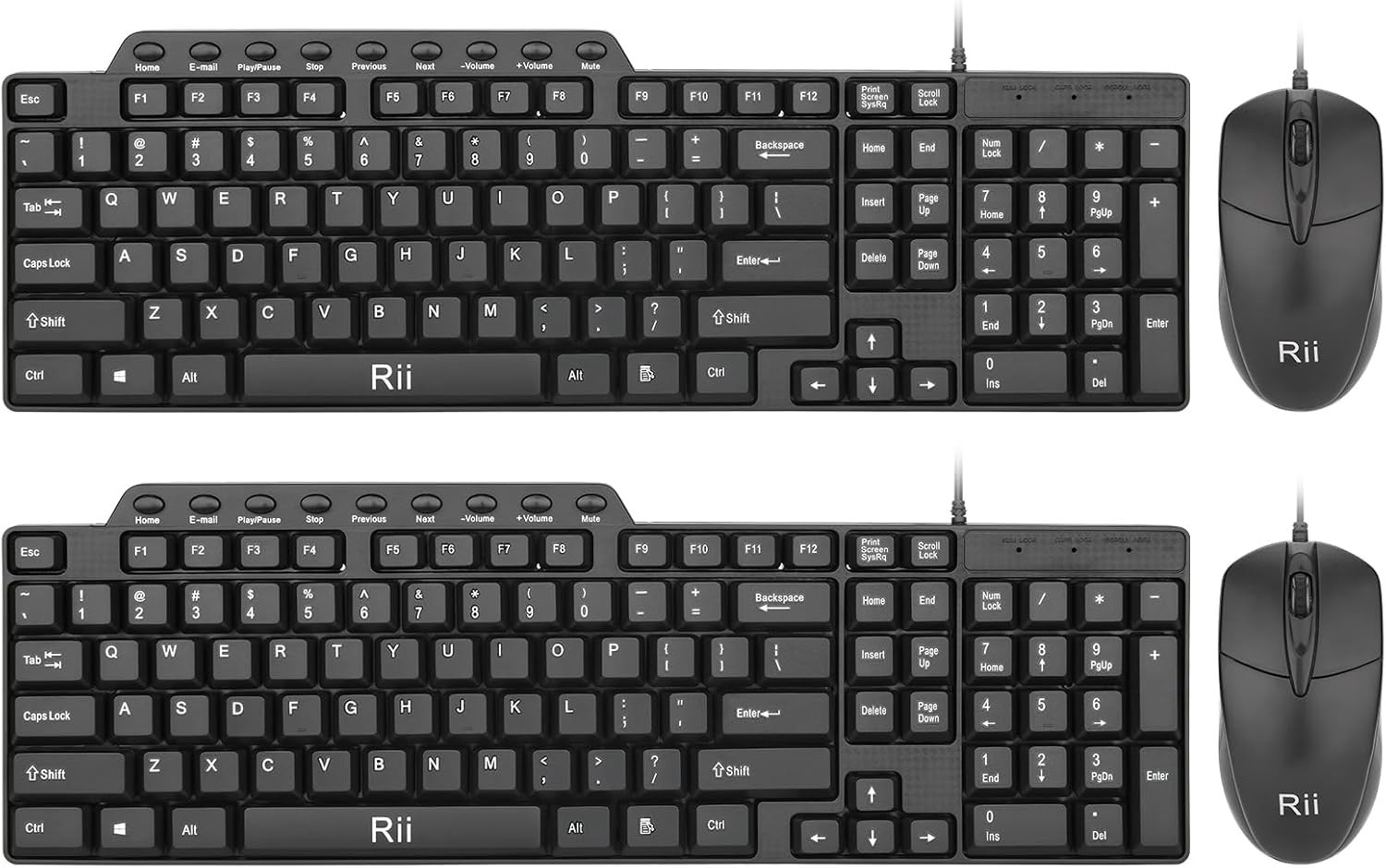 *PACK OF 2 * Rii RK211 Wireless Keyboard Mouse Combo USB Combo set