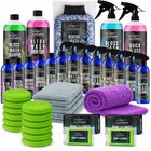 Kit de Détail Voiture Kit Complet de Nettoyage Extérieur Intérieur Polissage Cire Lavage Argile