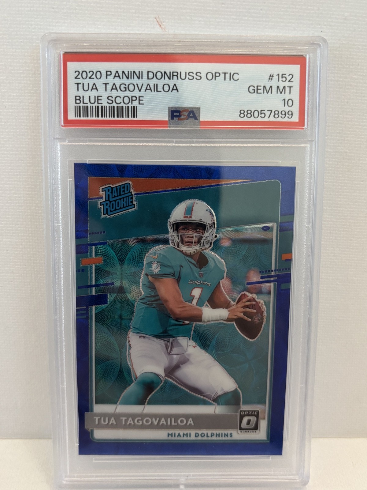 Tua Tagovailoa Panini Donruss Optic #152 Blue Scope