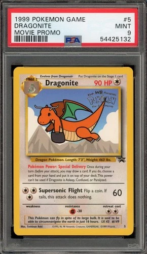 Pokemon Dragonite 5/102 WB Movie Promo PSA 9 Mint