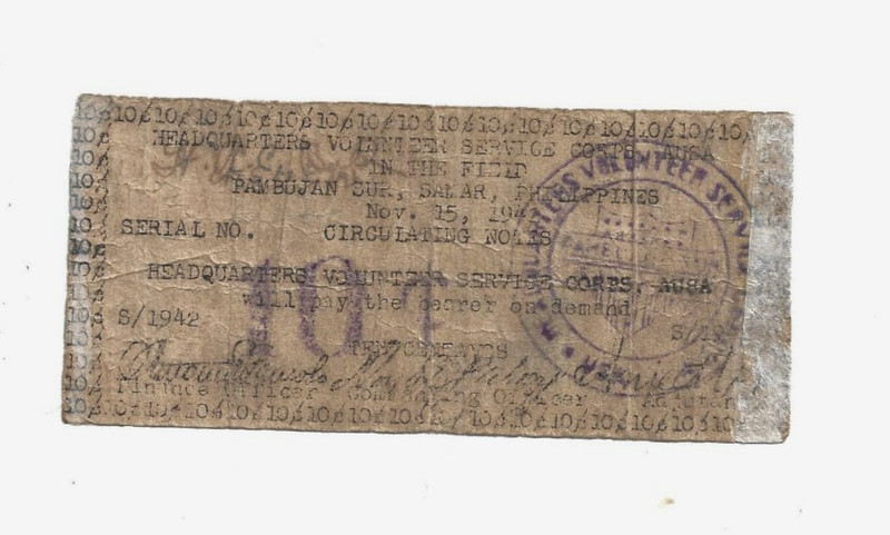 Philippines ✨ 1942 WWII Emergency Guerrilla 10 Centavos note 🧱 lot#6671