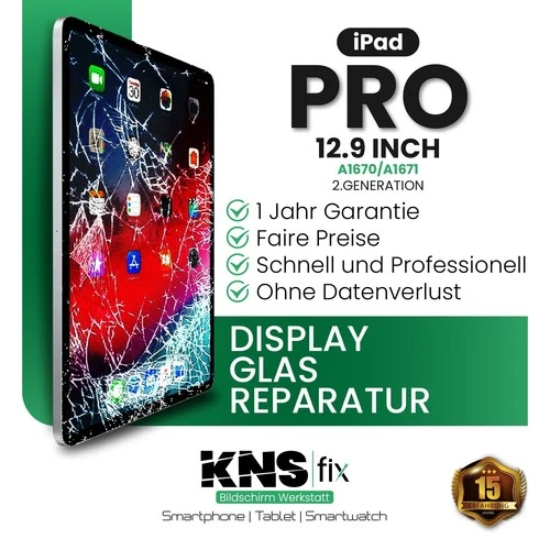 iPad Pro 12.9" Gen 2 Display Frontglas Reparatur Glas Tausch✅ 24 Stunden!