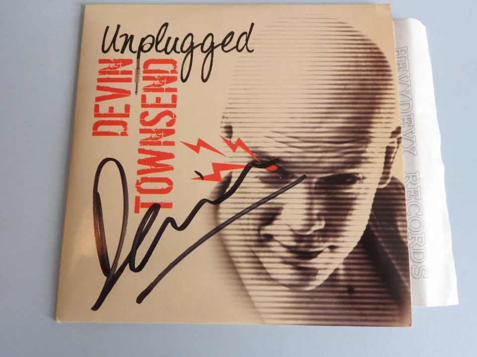 Devin Townsend  - Unplugged signed + Press CD + Terrorizer  + postcard + sticker Foto 3 de 4