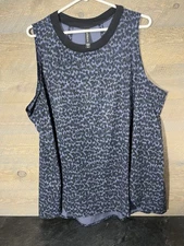 Athleta Size 2X Transcend Tank Purple Black Print