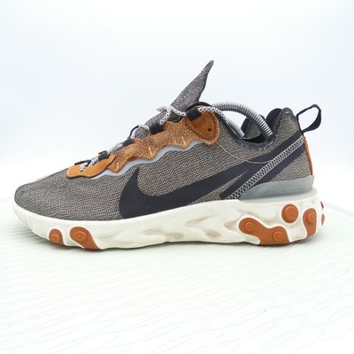 Nike React Element 55 Mens 10.5 Pumice Black Sanded Purple CD2153-200