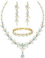Wedding Jewelry Sets for Bride Bridesmaid Bridal Jewelry Set for AB - 14K Gold