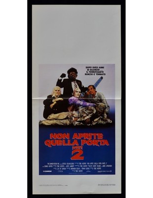 Plakat Nicht die Texas Chainsaw Tür Teil 2 Tobe Hooper Holmes Globus B329