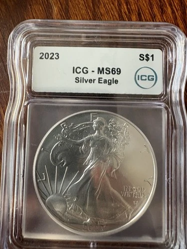 2023  American Silver Eagle 1 OZ ICG MS69