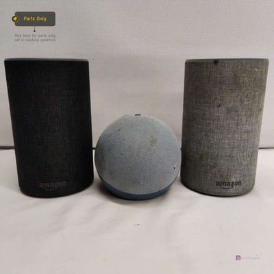 JOB LOT 3 AMAZON SPEAKERS ECHO DOT 4TH GEN ECHO PLUS 2ND GEN SPARE & REPAIR