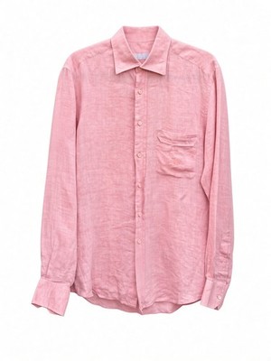 Stefano Ricci NWT dusty rose pink linen shirt MSRP 1300$