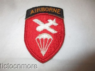 PARCHE PARACAIDISTA PLANEADOR COMANDO AEROTRANSPORTADO EJÉRCITO DE EE. UU. SEGUNDA GUERRA MUNDIAL PESTAÑA ADJUNTA