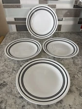 Corelle Classic Cafe Black Set of 4 Bread Plates 6 3/4"
