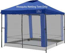 Canopy Universal Mosquito Netting Tent, Converts 10'x10' Navy Blue 