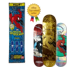 ✅ FREE SHIP ✅ SEALED HUF x Spider-Man Issue 300 8.25" Skateboard Deck BLIND BAG