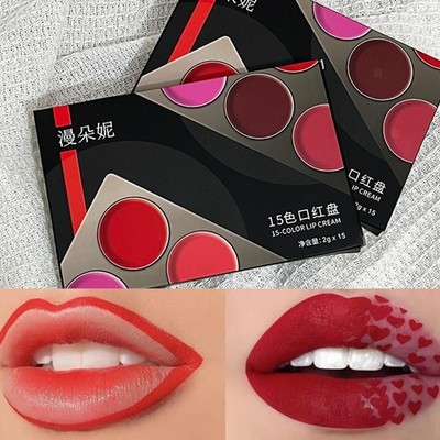 Lippenstift in 15 Farben, tragbare Make-up-Palette, Muttertagsgeschenk für