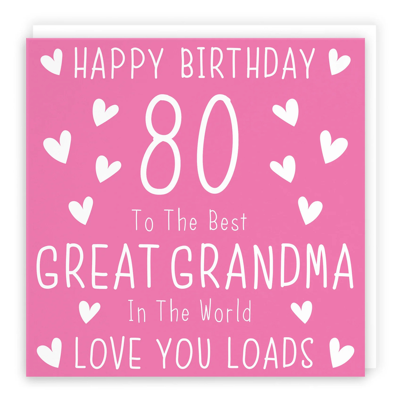 80th Great Grandma Birthday Card Iconic