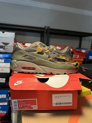 Size 11.5 - Nike Air Max 90 'Croc Camo' Cargo Khaki CU0675-300