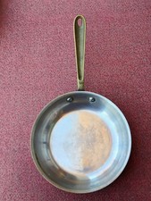 Vintage All-Clad Cop-R-Chef 8.5" Frying Pan Skillet Brass Handle USA Made 1108SS