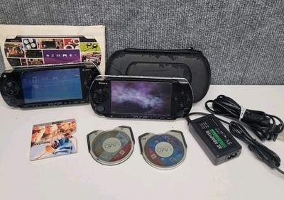 Sony PSP-3001 & PSP-1001 System Bundle W/ Storage, Game, DVD and