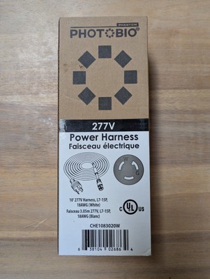 PHOTOBIO Phantom Power Harness 277V  L7-15P  10' - New in Box