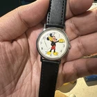 Working 1970s Walt Disney Mickey Mouse Timex Manual Wind 33mm Mens Watch Runs