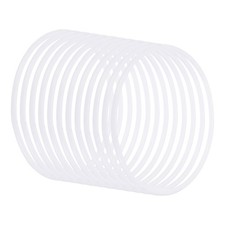 5.7 Inch Dream Catcher Rings, 30 Pcs Plastic Macrame Wreath, White