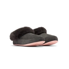 Sorel Go Coffee Run Suede, Faux Fur Slippers Womens 10 Gray, Pink Indoor Outdoor