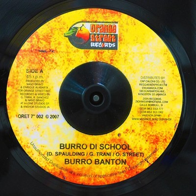 Burro Banton - Burro Di School / Version - 7''