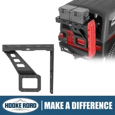 Hooke Road Tailgate Basket Rear Cargo Rack w/ Hinge for Jeep Wrangler TJ 97-06