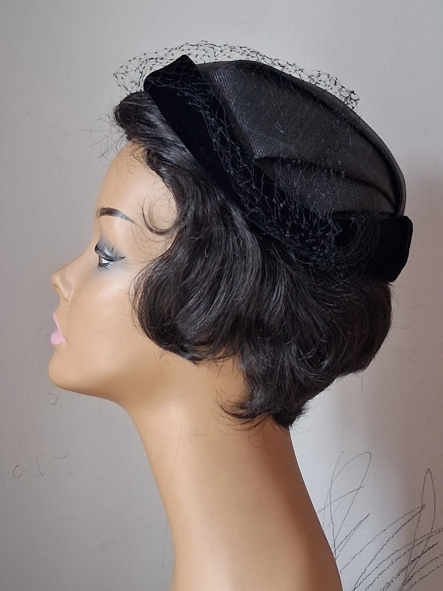 Fascinator Black Velvet Vintage Hats for Women for sale | eBay display picture 2