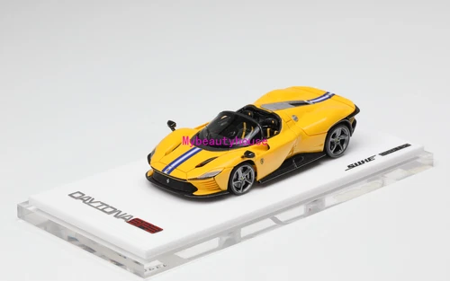 SUHE 1:64 Yellow SP3 Daytona Convertible Sports Model Diecast Resin Car 