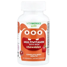Kids, Multivitamin With Iron, Mixed Fruit, 120 Chewables