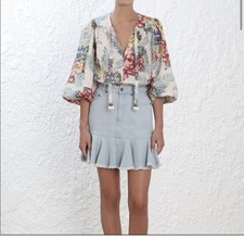 Zimmermann Kali Hibiscus Blouse - Size 1
