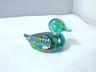 FENTON Mini Duck Figurine Amethyst Carnival