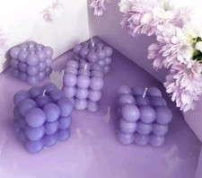 Bubble Kerze – Stilvoll & Modern – Lavendelfarben 5er-Set