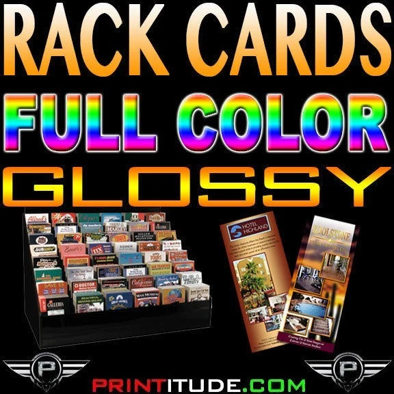5000 4x9 Rack Card 14pt 2 Sided UV Gloss Coated 4"x9" THICK RACKCARDS - Image 1 of 1