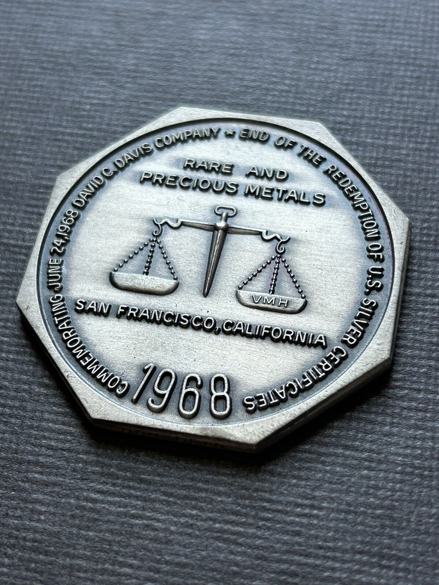 Rare 1986 Sun Francisco David C Davis Silver Slug 999 Silver