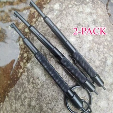 2PC Heavy Duty Universal Police Correction Handcuff Cuff Key Keys, Black w Clip