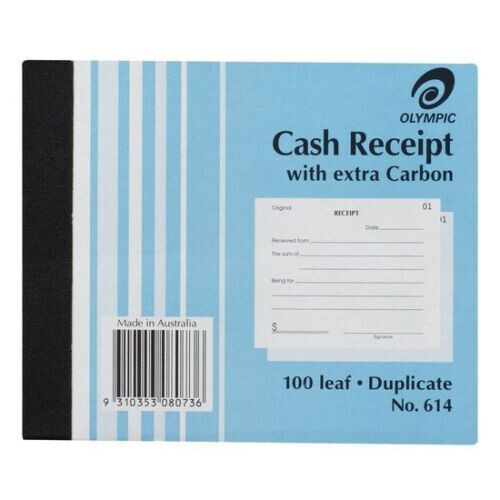 1 x Olympic 614 Cash Receipt Book Carbon Duplicate 100 Leaf - Picture 2 of 4