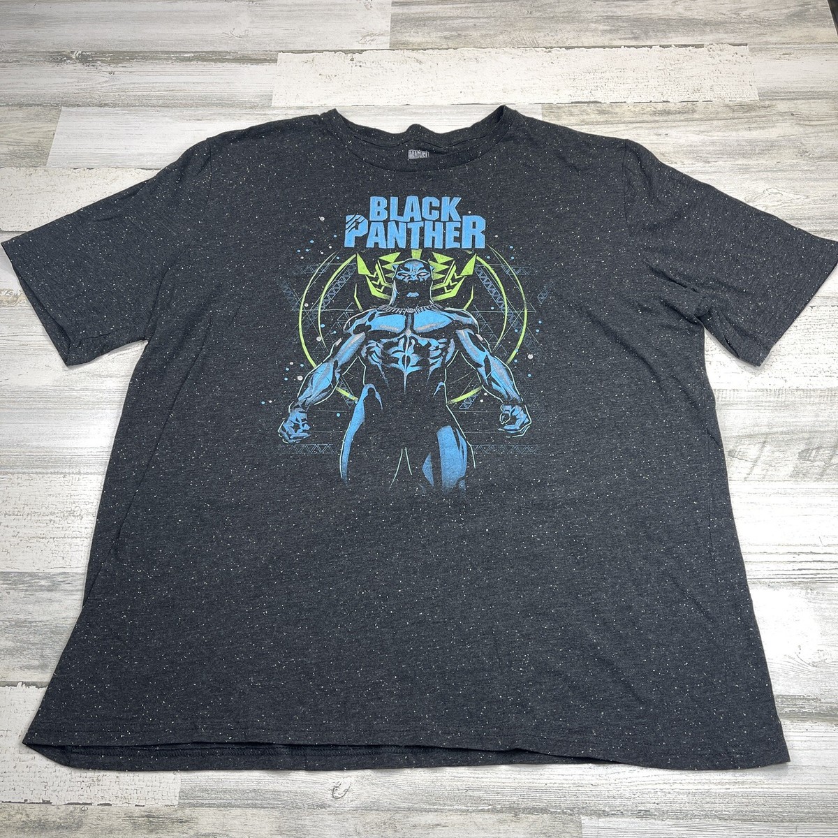 Marvel Black Panther Shirt Mens 3XL XXXL Black Purple Short