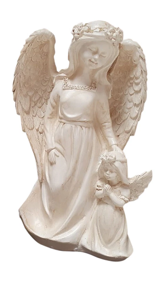 FIGURA ÁNGEL DE LA GUARDA CON LUZ SOLAR Foto 3 de 4