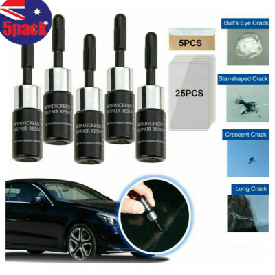 5 Pack Glass Nano Repair Fluid Car Windshield Resin Crack Tool Kit Crack Tools